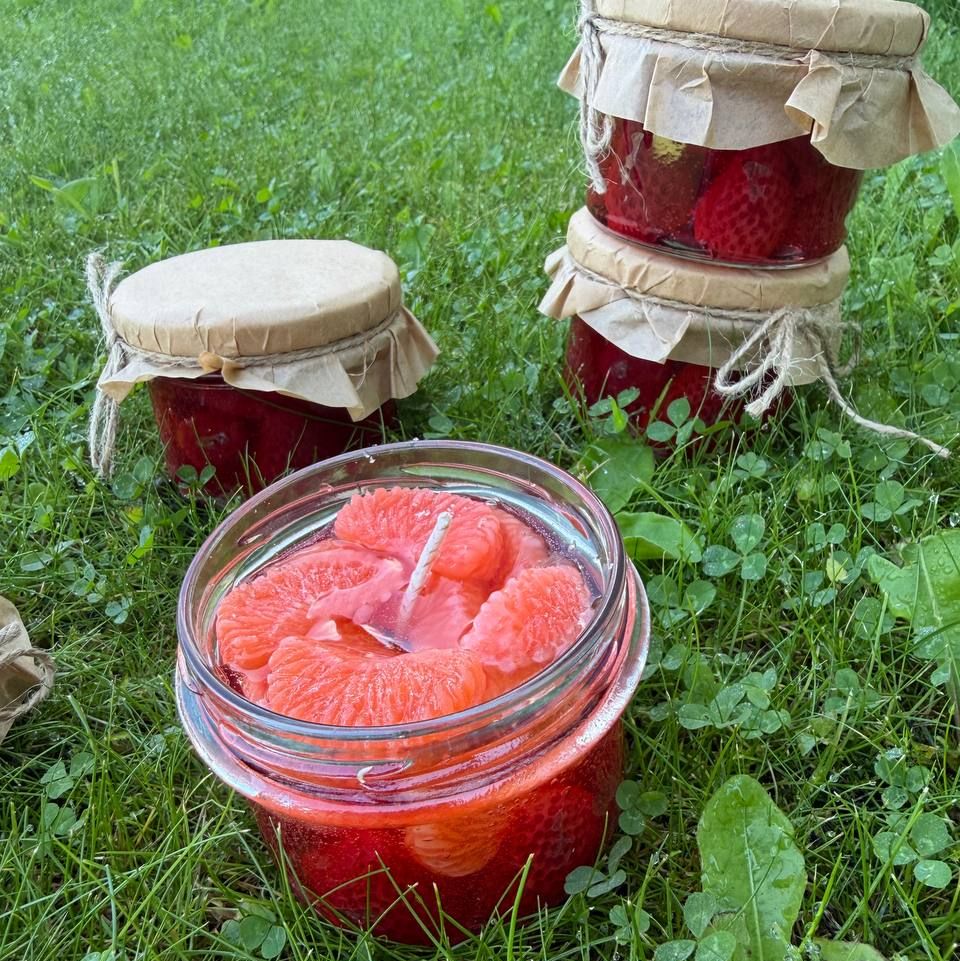 Vela Compota de mandarinas y fresas - Imagen 2